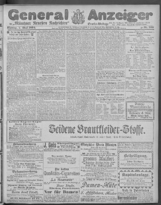 Münchner neueste Nachrichten Montag 7. Mai 1894