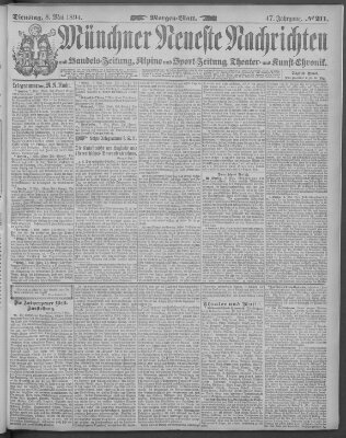 Münchner neueste Nachrichten Dienstag 8. Mai 1894