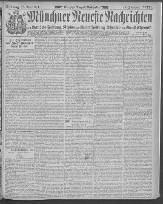 Münchner neueste Nachrichten Dienstag 15. Mai 1894