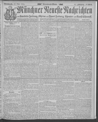 Münchner neueste Nachrichten Mittwoch 30. Mai 1894