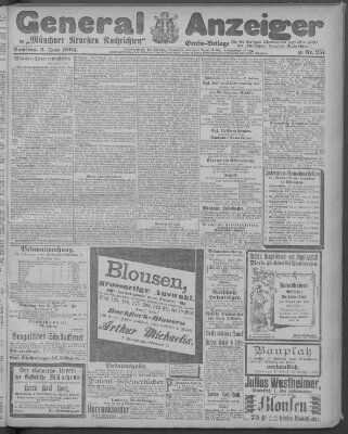 Münchner neueste Nachrichten Samstag 2. Juni 1894