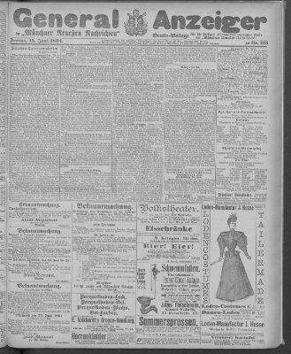 Münchner neueste Nachrichten Freitag 15. Juni 1894