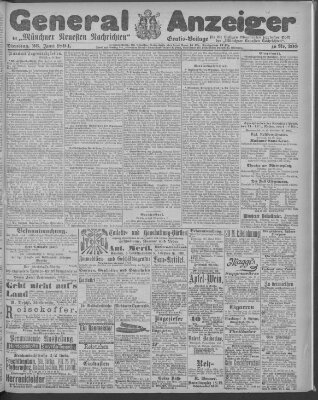 Münchner neueste Nachrichten Dienstag 26. Juni 1894