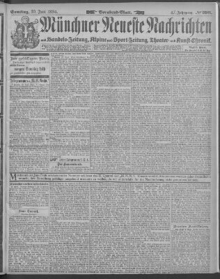 Münchner neueste Nachrichten Samstag 30. Juni 1894