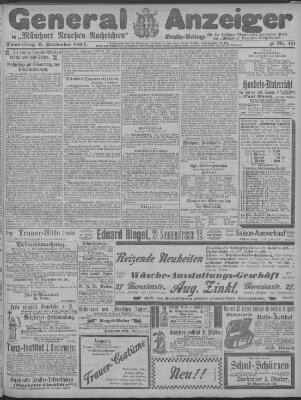 Münchner neueste Nachrichten Donnerstag 6. September 1894