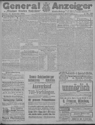 Münchner neueste Nachrichten Freitag 14. September 1894