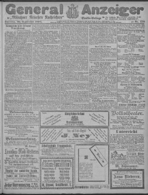 Münchner neueste Nachrichten Samstag 29. September 1894