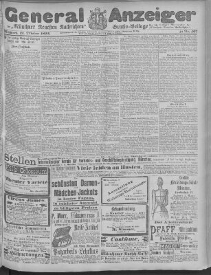 Münchner neueste Nachrichten Mittwoch 12. Oktober 1892