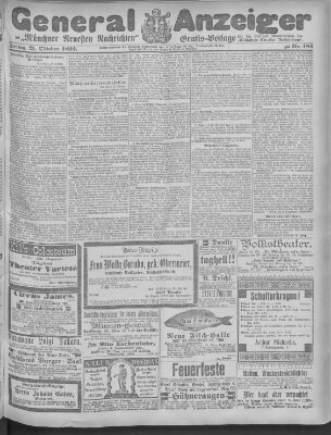 Münchner neueste Nachrichten Freitag 21. Oktober 1892