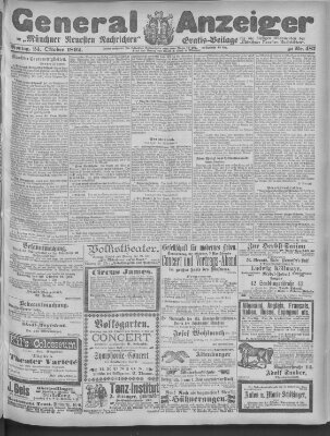 Münchner neueste Nachrichten Montag 24. Oktober 1892