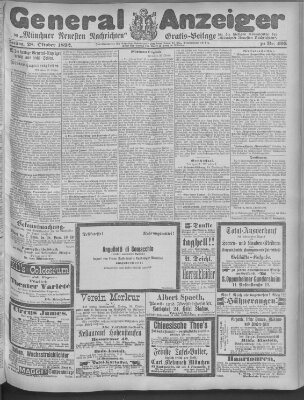 Münchner neueste Nachrichten Freitag 28. Oktober 1892