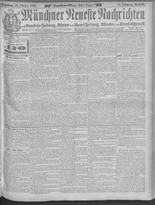 Münchner neueste Nachrichten Samstag 29. Oktober 1892