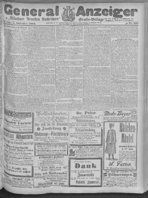 Münchner neueste Nachrichten Samstag 5. November 1892