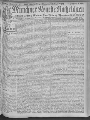 Münchner neueste Nachrichten Sonntag 6. November 1892