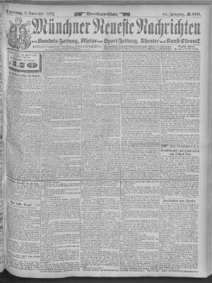 Münchner neueste Nachrichten Dienstag 8. November 1892