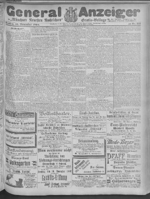 Münchner neueste Nachrichten Samstag 19. November 1892