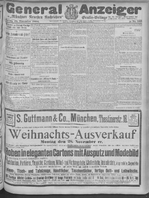 Münchner neueste Nachrichten Montag 28. November 1892