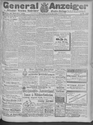 Münchner neueste Nachrichten Mittwoch 30. November 1892