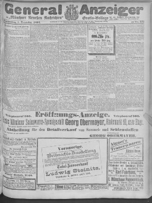 Münchner neueste Nachrichten Donnerstag 1. Dezember 1892