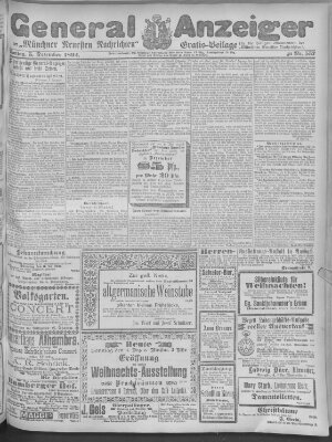 Münchner neueste Nachrichten Montag 5. Dezember 1892