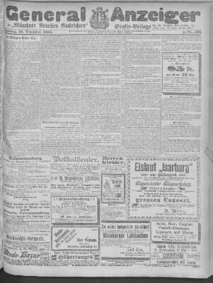 Münchner neueste Nachrichten Samstag 10. Dezember 1892