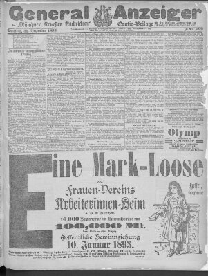 Münchner neueste Nachrichten Samstag 31. Dezember 1892