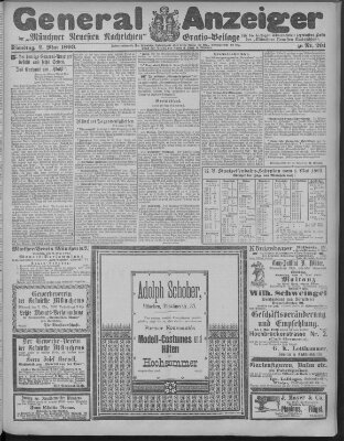 Münchner neueste Nachrichten Dienstag 2. Mai 1893