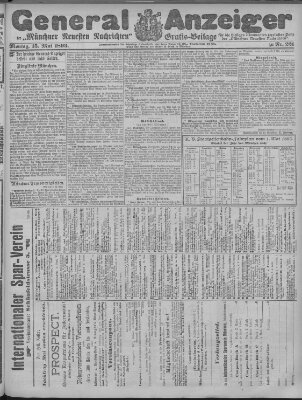 Münchner neueste Nachrichten Montag 15. Mai 1893