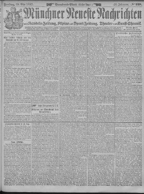 Münchner neueste Nachrichten Freitag 19. Mai 1893