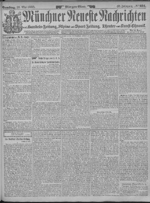 Münchner neueste Nachrichten Samstag 20. Mai 1893