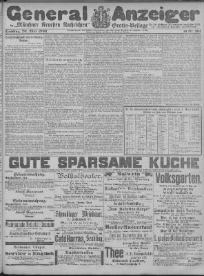 Münchner neueste Nachrichten Samstag 20. Mai 1893