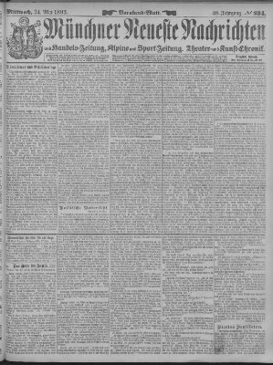 Münchner neueste Nachrichten Mittwoch 24. Mai 1893