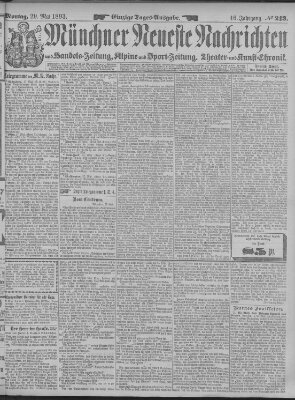 Münchner neueste Nachrichten Montag 29. Mai 1893