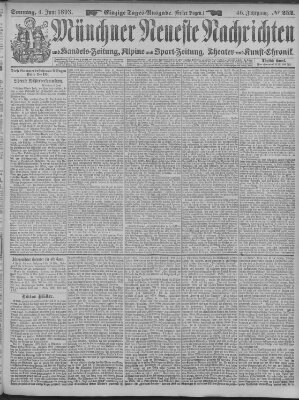 Münchner neueste Nachrichten Sonntag 4. Juni 1893