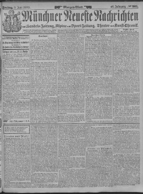 Münchner neueste Nachrichten Freitag 9. Juni 1893