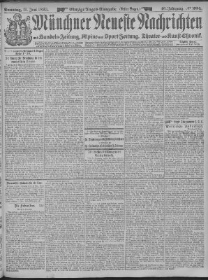 Münchner neueste Nachrichten Sonntag 11. Juni 1893