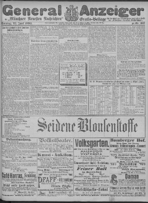 Münchner neueste Nachrichten Sonntag 25. Juni 1893