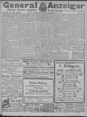 Münchner neueste Nachrichten Montag 26. Juni 1893