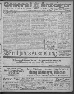 Münchner neueste Nachrichten Montag 2. April 1894