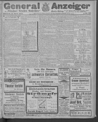 Münchner neueste Nachrichten Mittwoch 11. April 1894