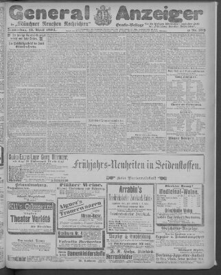 Münchner neueste Nachrichten Donnerstag 12. April 1894