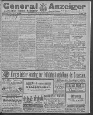 Münchner neueste Nachrichten Samstag 28. April 1894