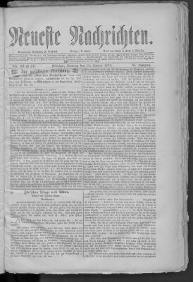 Neueste Nachrichten (Münchner neueste Nachrichten) Sonntag 12. Januar 1879