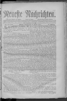 Neueste Nachrichten (Münchner neueste Nachrichten) Sonntag 19. Januar 1879