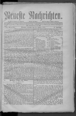 Neueste Nachrichten (Münchner neueste Nachrichten) Sonntag 26. Januar 1879