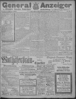 Münchner neueste Nachrichten Freitag 3. Januar 1896