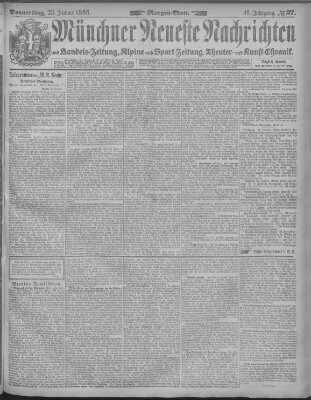 Münchner neueste Nachrichten Donnerstag 23. Januar 1896