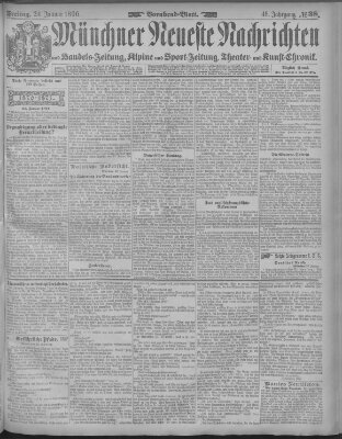 Münchner neueste Nachrichten Freitag 24. Januar 1896