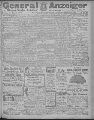 Münchner neueste Nachrichten Freitag 24. Januar 1896