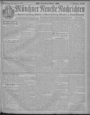 Münchner neueste Nachrichten Dienstag 28. Januar 1896